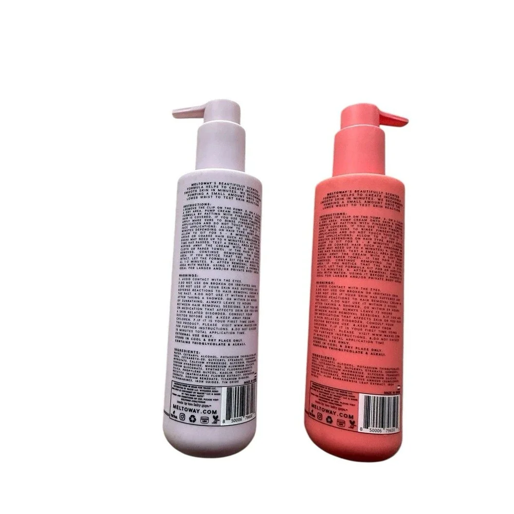 2 Wakse Meltoway Hair Dissolving Cream  6.7 Oz Each Guava Butter & Fairy Floss